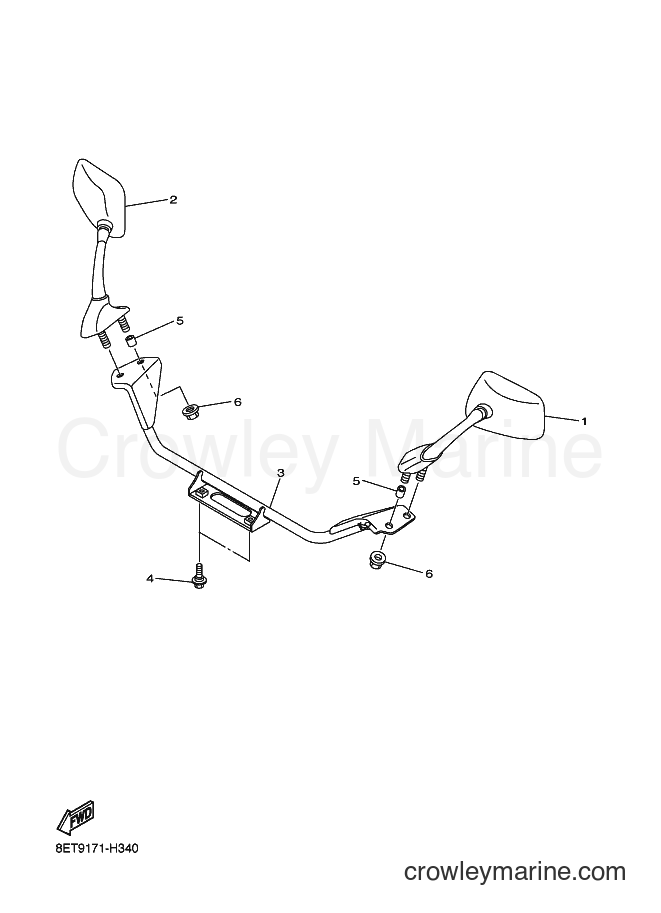 2017 Snowmobile RS10VT - RS10VT (8ETH) [020] - REAR VIEW MIRROR