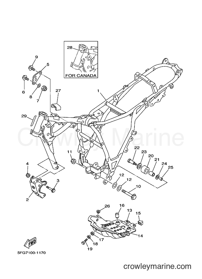 2001 Dirt Bike TT-R225 - TT-R225 (5FG9) [010] - FRAME