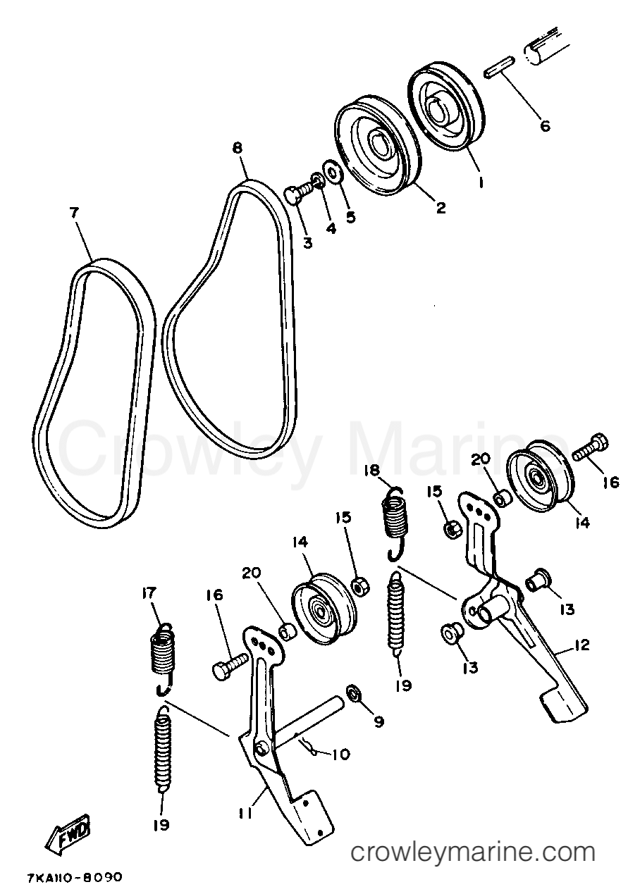 Yamaha Motors YS624TA - V-BELT - PULLEY