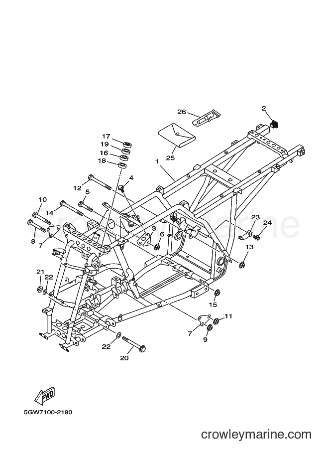 2002 ATV YFM400N - YFM400N (5GW8) [010] - FRAME