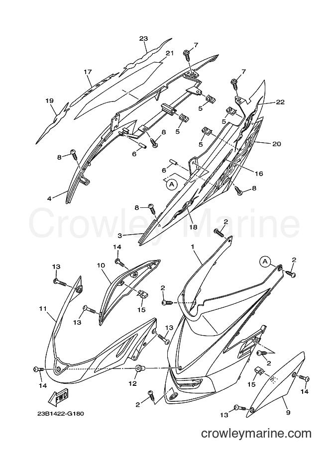 2008 Scooter AL115F - AL115F (23B3) [010] - SIDE COVER 2