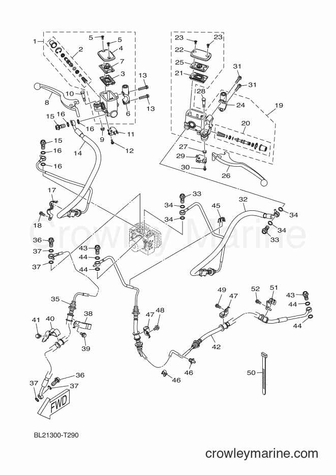 2018 Scooter YP125RA - YP125RA (BL21) [010] - M. CYLINDER FOR DISK BRAKE