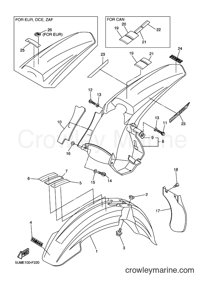 2007 Dirt Bike WR250F - WR250F (5UMF) [020] - FENDER
