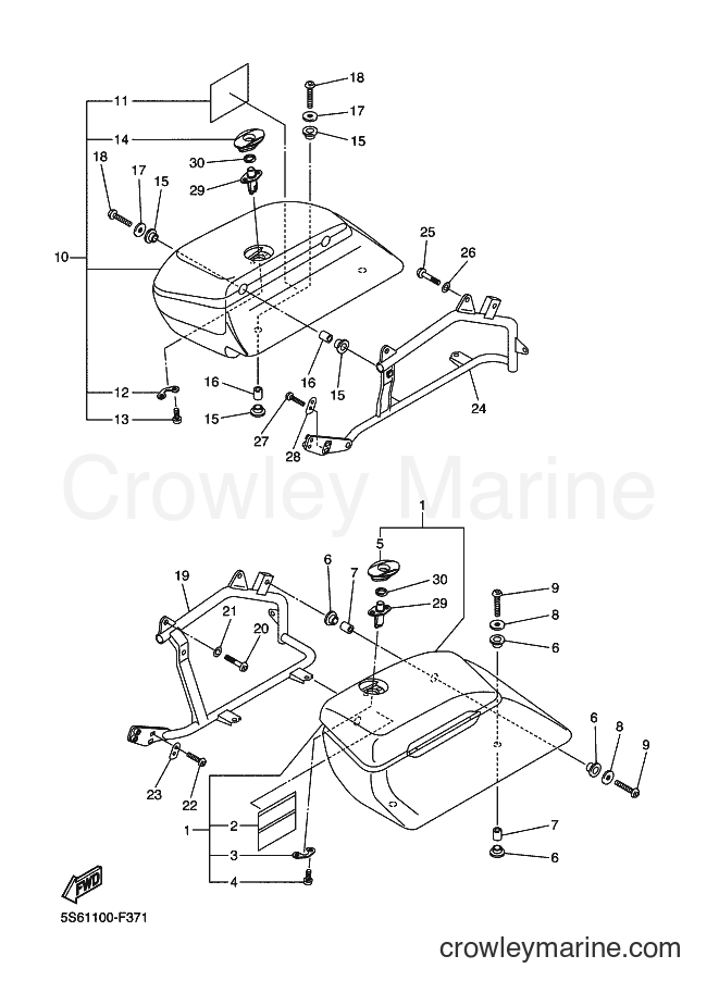 Yamaha Motors XVS1300CT (5S69) [020] - SADDLEBAG