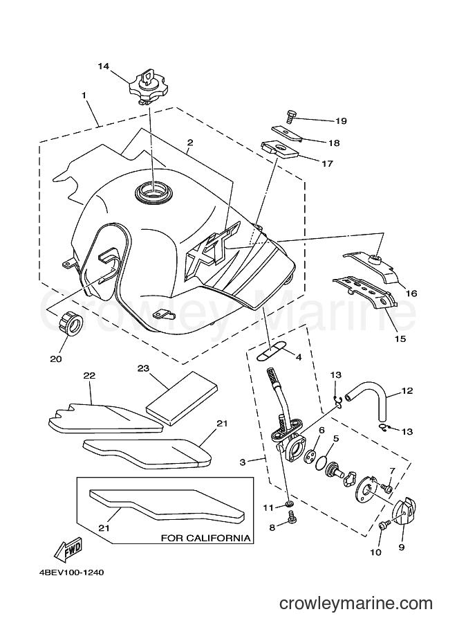2001 Dirt Bike XT225 - XT225 (4BEX) [010] - FUEL TANK