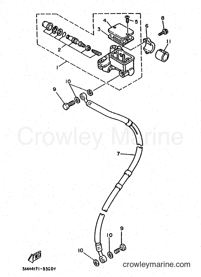 1996 Dirt Bike DT200R - DT200R (3MH5) [010] - FRONT MASTER CYLINDER