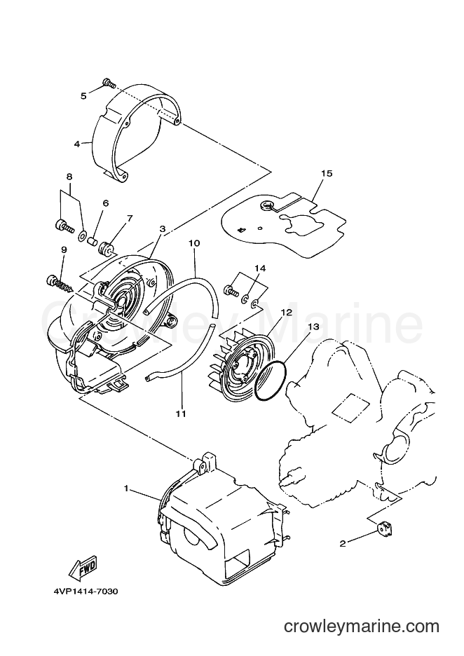 2003 Scooter YW50 - YW50 (5PN2) [010] - AIR SHROUD & FAN