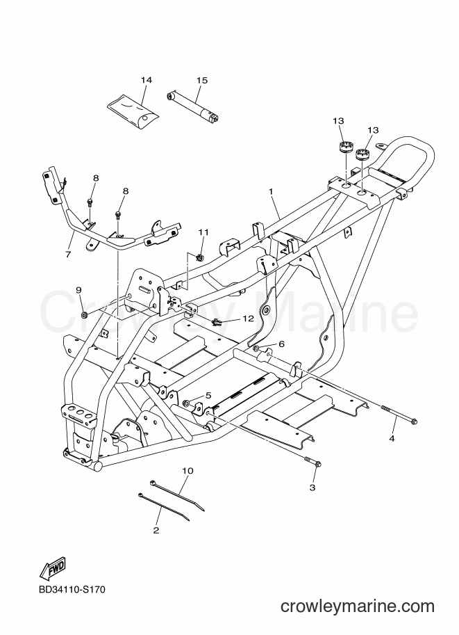 Yamaha Motors YFM90R (BD35) [010] - FRAME