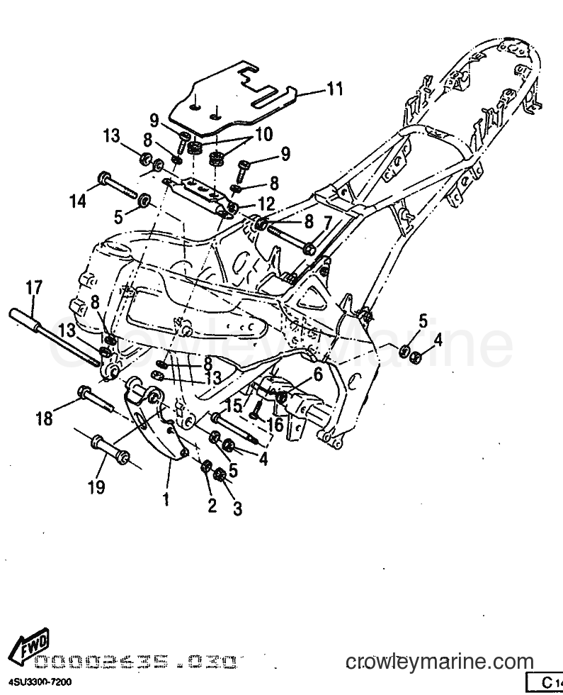 1997 Street Bike SZR660 - SZR660 (4SU3) [999] - ENGINE BRACKET