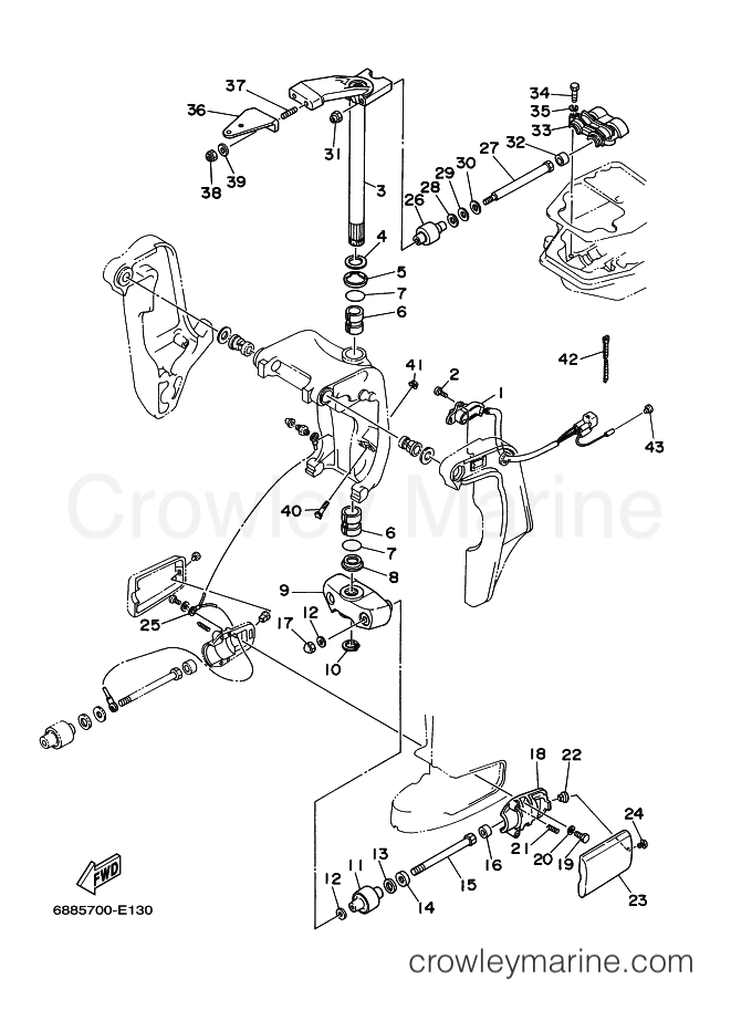 Yamaha Motors 85AEDL (6886) [200] - BRACKET 4
