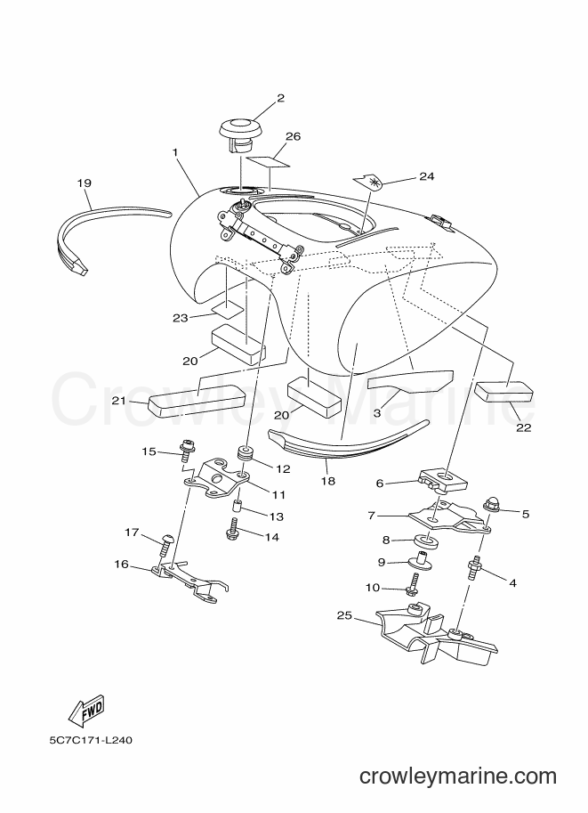 2012 Cruiser XV1900CU - XV1900CU (5C7C) [010] - FUEL TANK