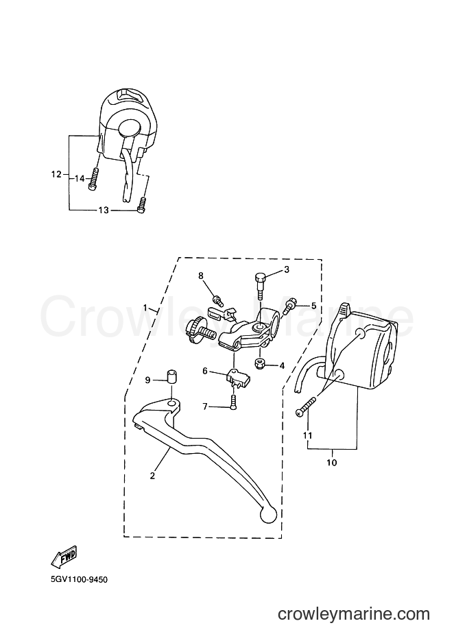 2000 Sport Bike YZF-R6 - YZF-R6 (5GV6) [010] - HANDLE SWITCH. LEVER