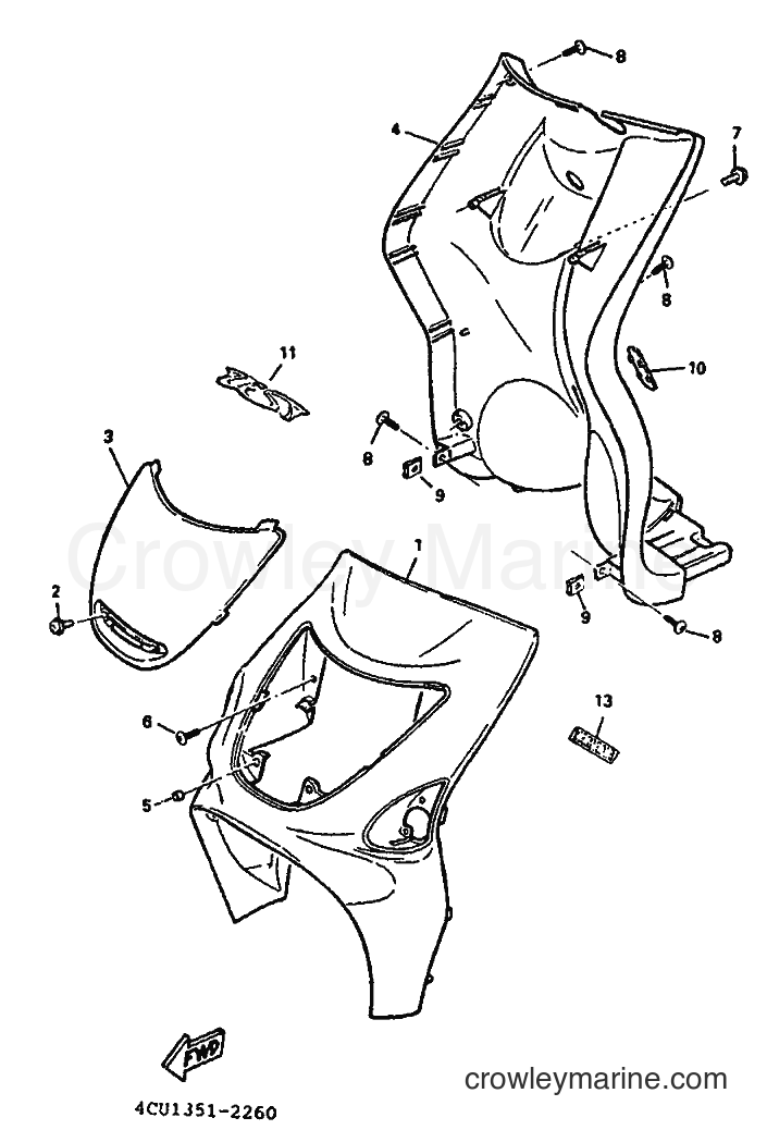 1994 Scooter YE50 - YE50 (4FW4) [999] - LEG SHIELD