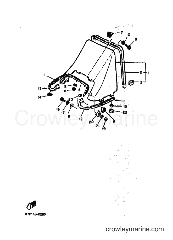 1990 Snowmobile XL540P - XL540P (87K1) [010] - WINDSHIELD