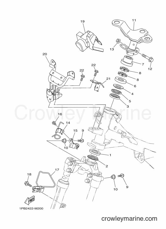 Yamaha Motors T115FSEC (1PB8) [010] - STEERING
