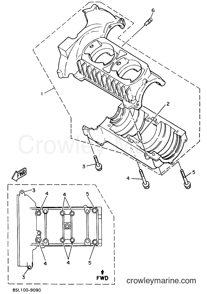 Yamaha Motors CS340E (88E1) [020] - CRANKCASE