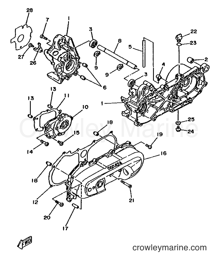 1995 Scooter YA50F - YA50F (4SN1) [999] - CRANKCASE