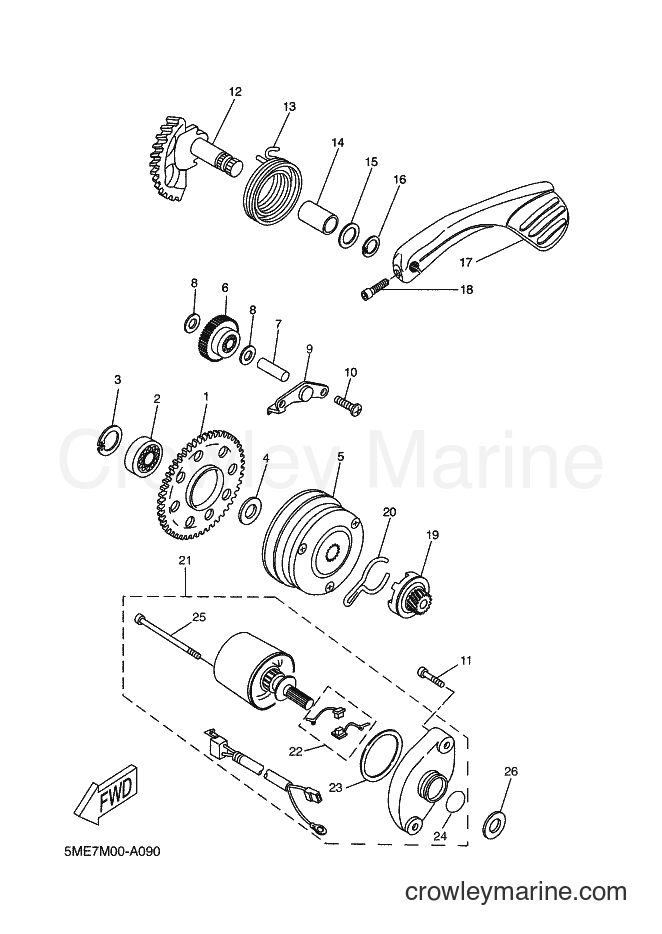 Yamaha Motors YQ100 (5ME7) [010] - STARTER