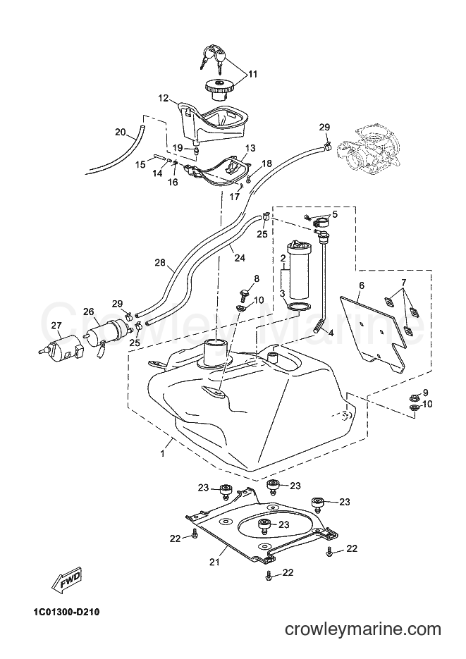 2005 Scooter YP250R - YP250R (1C01) [030] - FUEL TANK