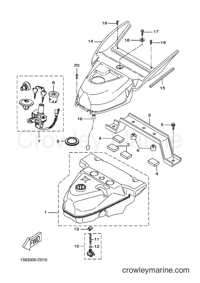 2004 Scooter VP300 - VP300 (1S61) [080] - FUEL TANK