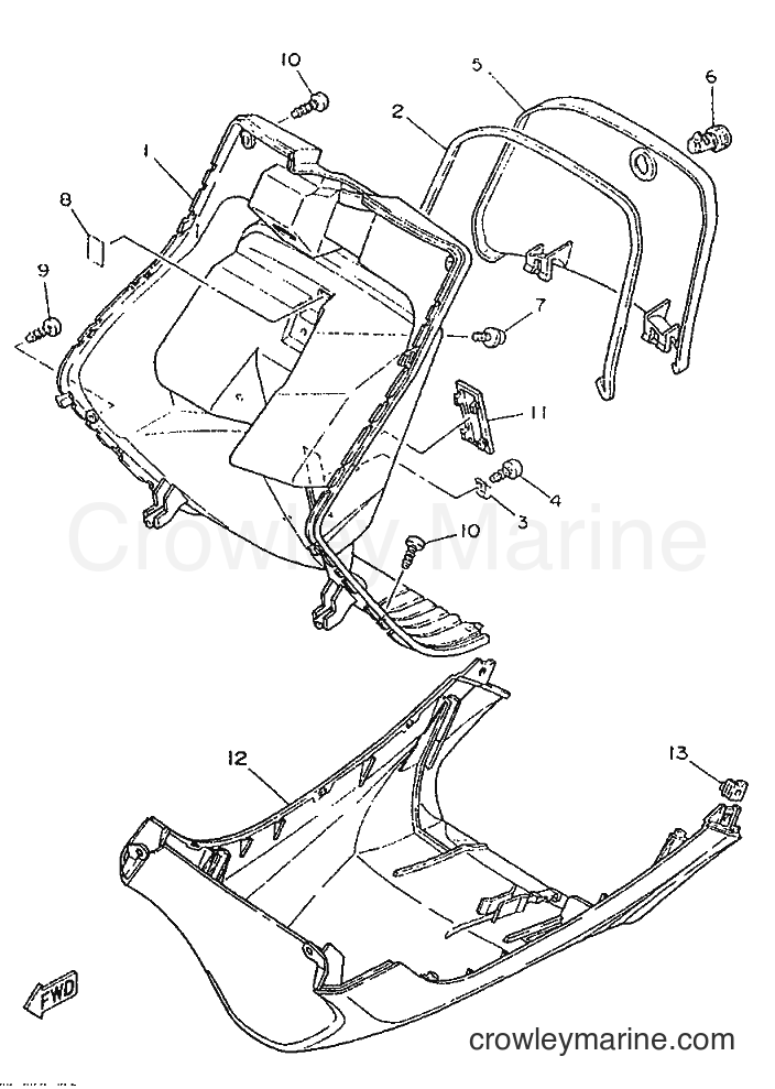 1996 Scooter YA50M - YA50M (3UG1) [999] - LEG SHIELD