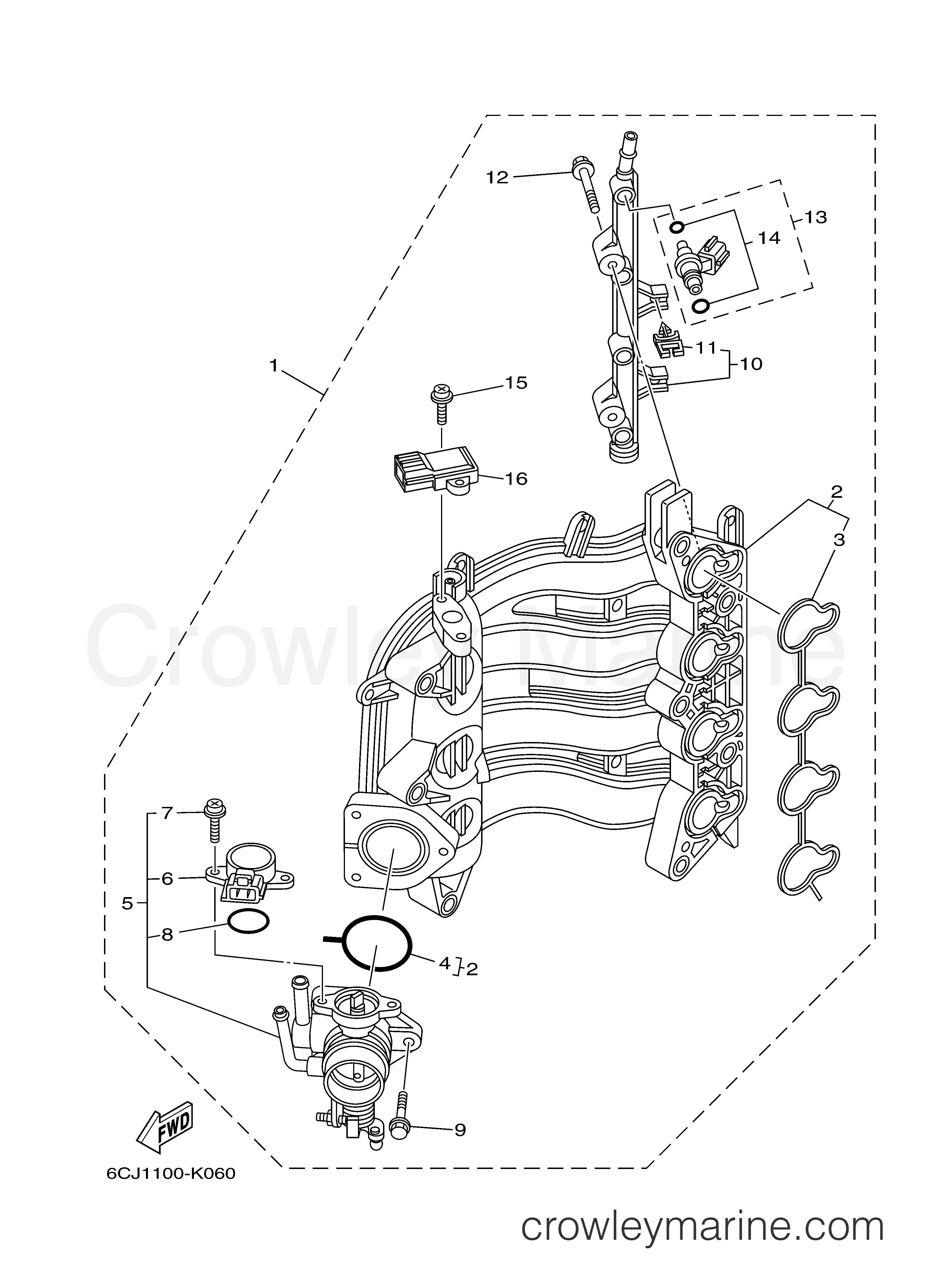 Yamaha Motors F70LA - INTAKE 1