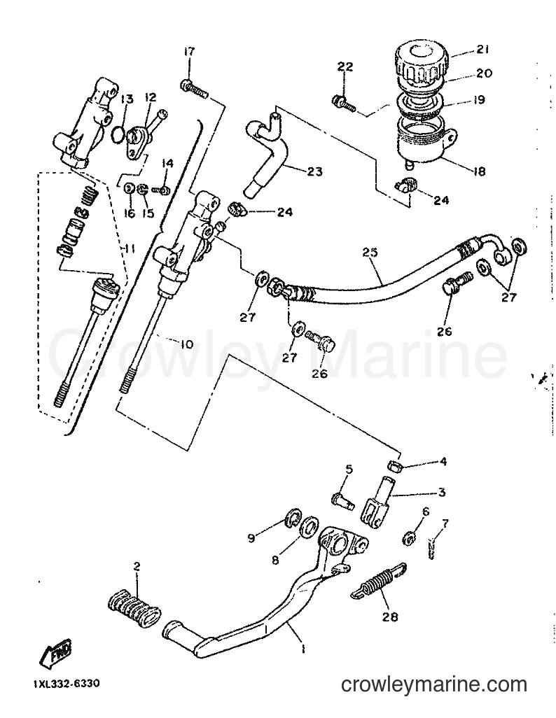 Yamaha Motors SRX600 (2TM) [999] - REAR MASTER CYLINDER