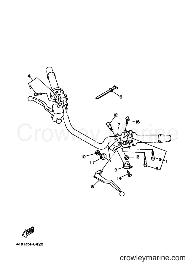 1997 Street Bike TDM850 - TDM850 (4TX2) [050] - HANDLE SWITCH & LEVER