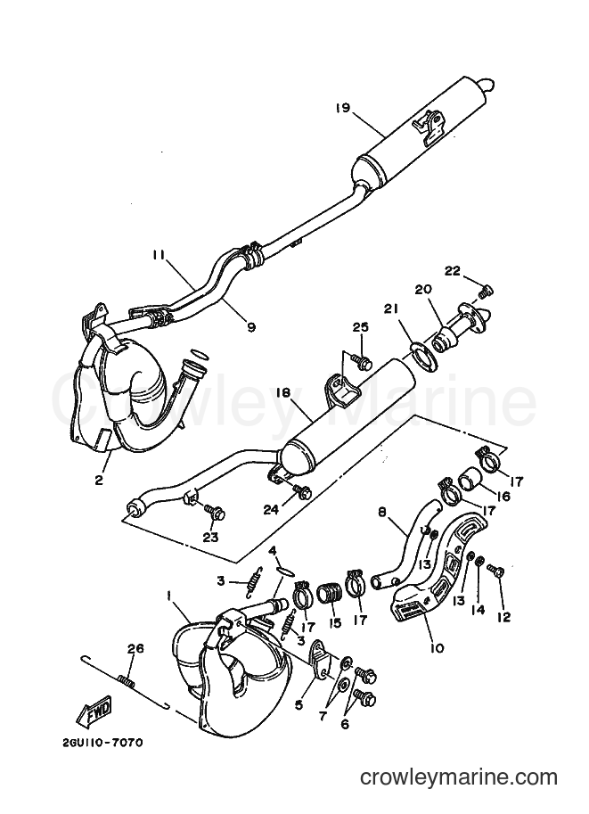 1988 ATV YFZ350U - YFZ350U (2GU0) [010] - EXHAUST