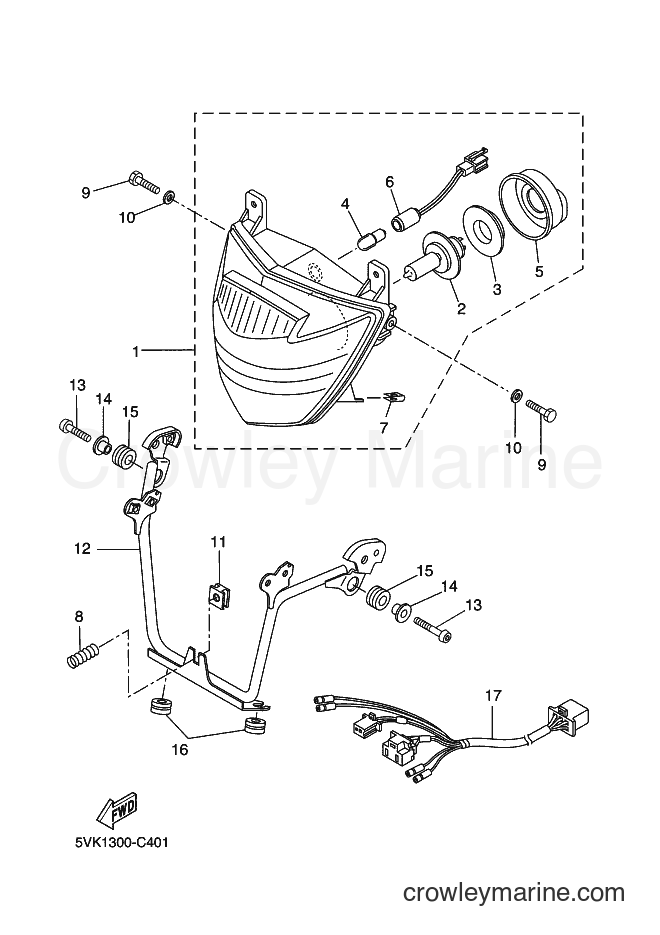 2012 Dirt Bike XT660R - XT660R (5VKK) [010] - HEADLIGHT