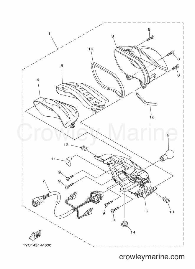 Yamaha Motors AF115F (1YC2) [010] - TAILLIGHT