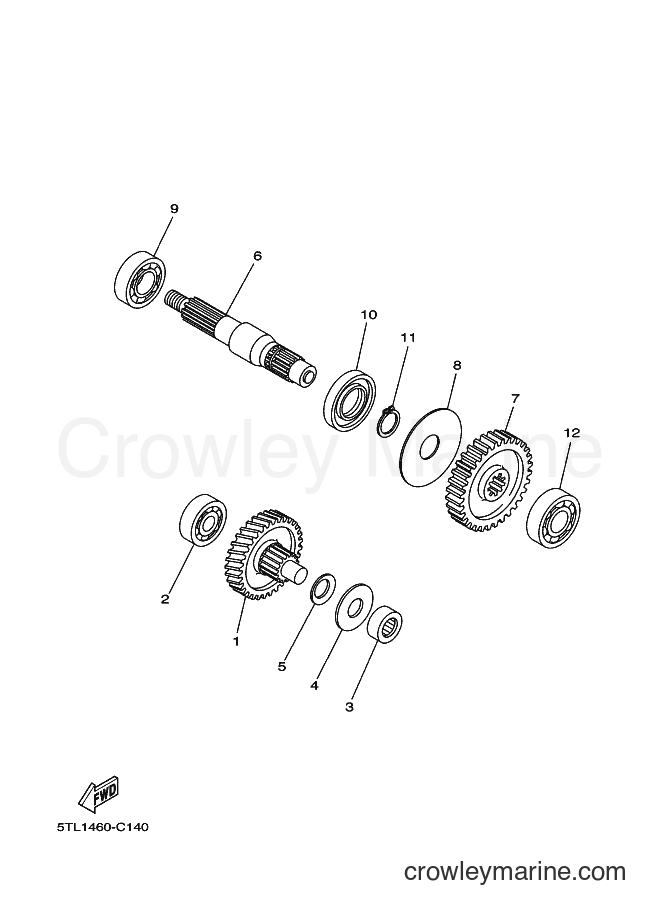 Yamaha Motors AL115C (5WP4) [010] - TRANSMISSION