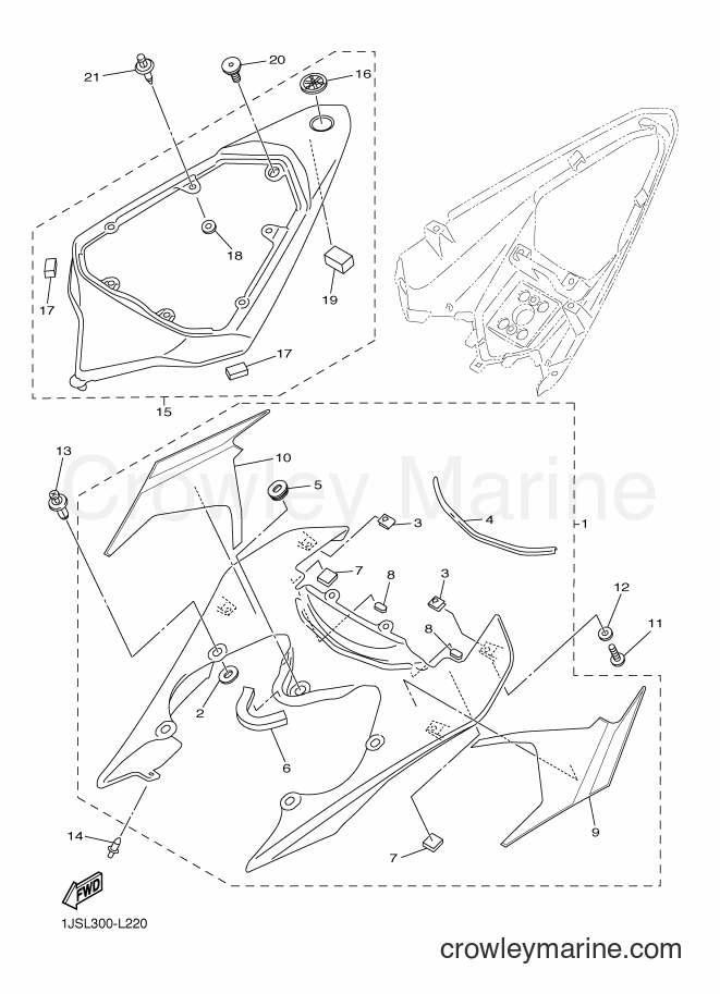 Yamaha Motors YZF-R6 (1JSS) [010] - SIDE COVER