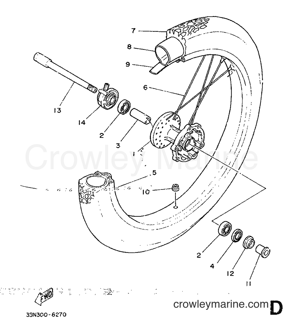 Yamaha Motors DT125R (3NC1) [999] - FRONT WHEEL