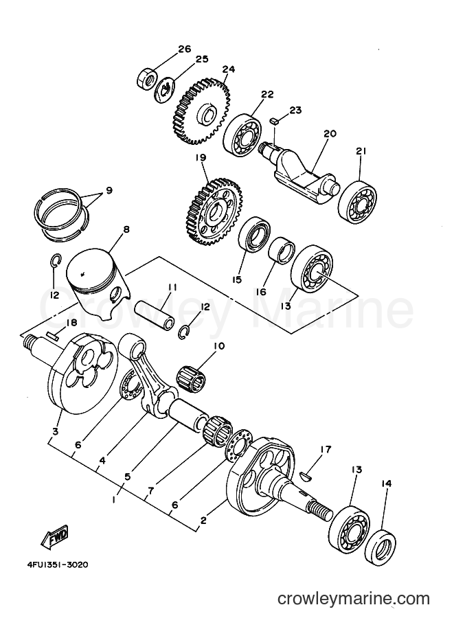 2002 Dirt Bike TDR125 - TDR125 (5ANB) [010] - CRANKSHAFT & PISTON