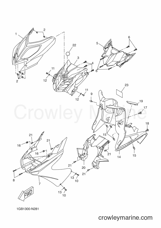 Yamaha Motors NS50F (1GB3) [050] - LEG SHIELD