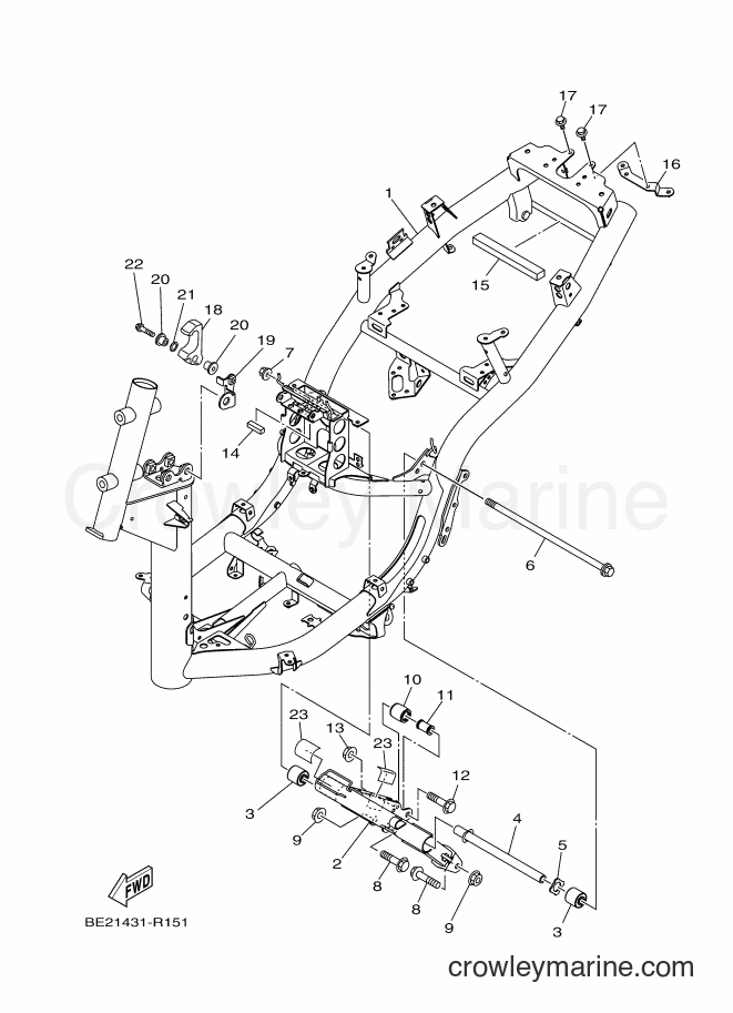 Yamaha Motors MWS150-C (BE21) [010] - FRAME