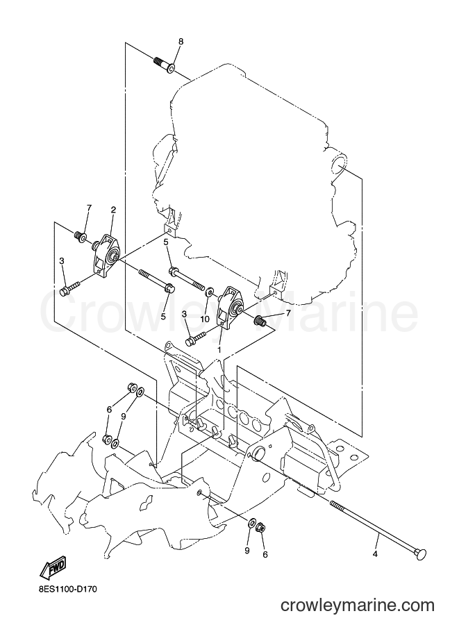 Yamaha Motors RS10MS (8GE3) [020] - ENGINE BRACKET