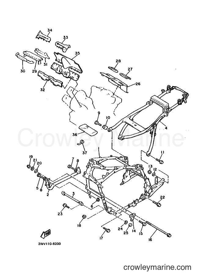 1988 Cruiser XVZ1300 - XVZ1300 (2WU0) [010] - FRAME