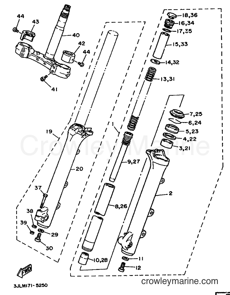 Yamaha Motors XV1100 (3JKP) [010] - FRONT FORK