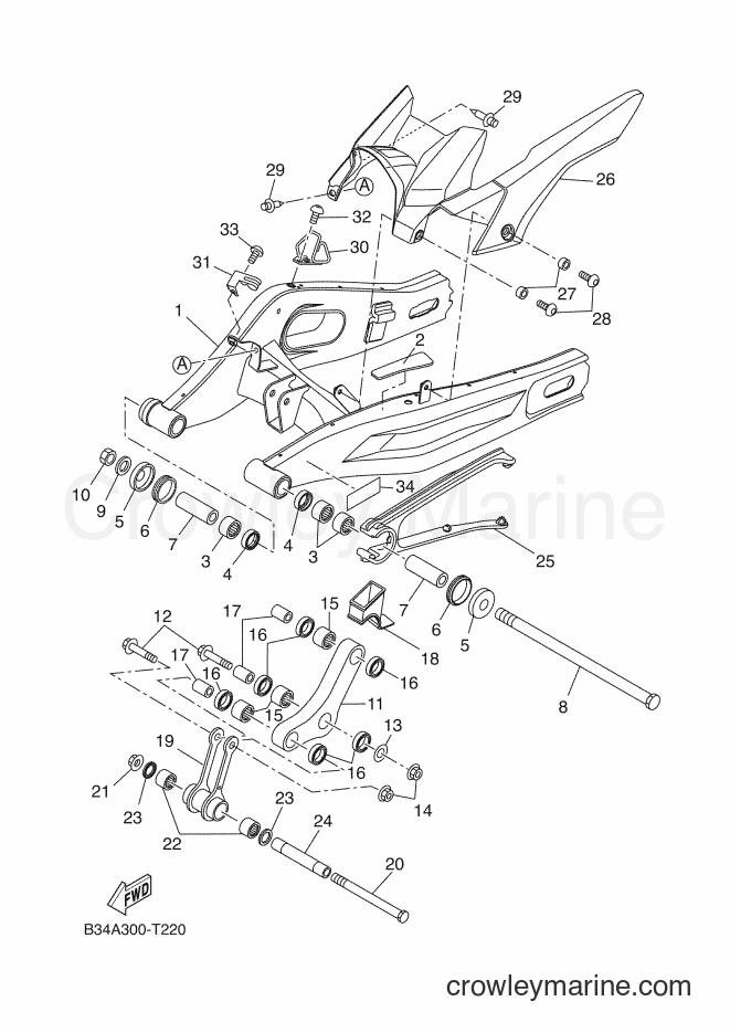 2016 Sport Bike XSR700 - XSR700 (B341) [070] - REAR ARM