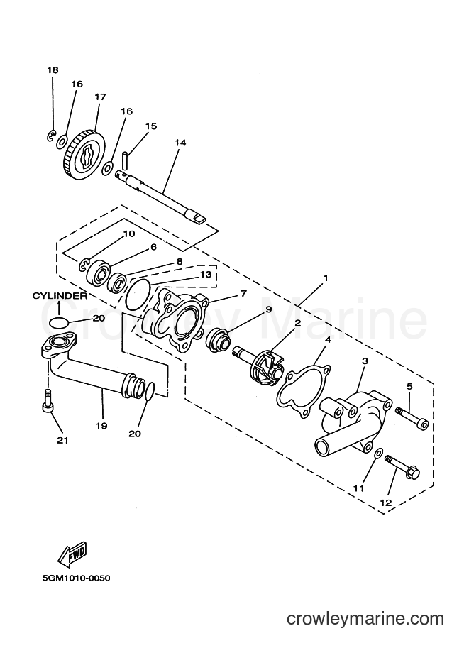 2000 Scooter YP250 - YP250 (5GM2) [070] - WATER PUMP
