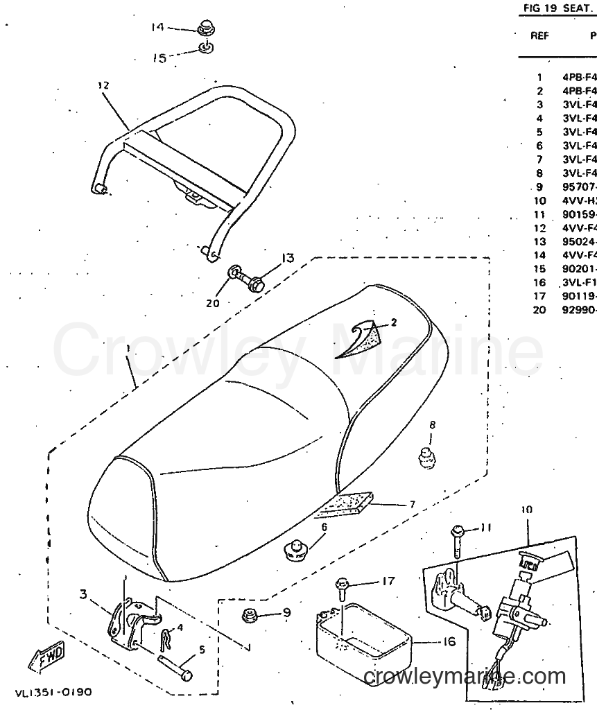 1998 Scooter CW50 - CW50 (4VVH) [010] - SEAT & CARRIER