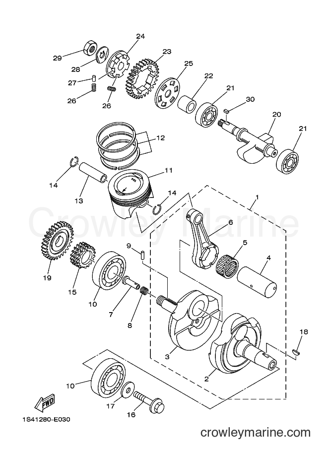 2007 Street Bike YBR250 - YBR250 (5D11) [010] - CRANKSHAFT & PISTON