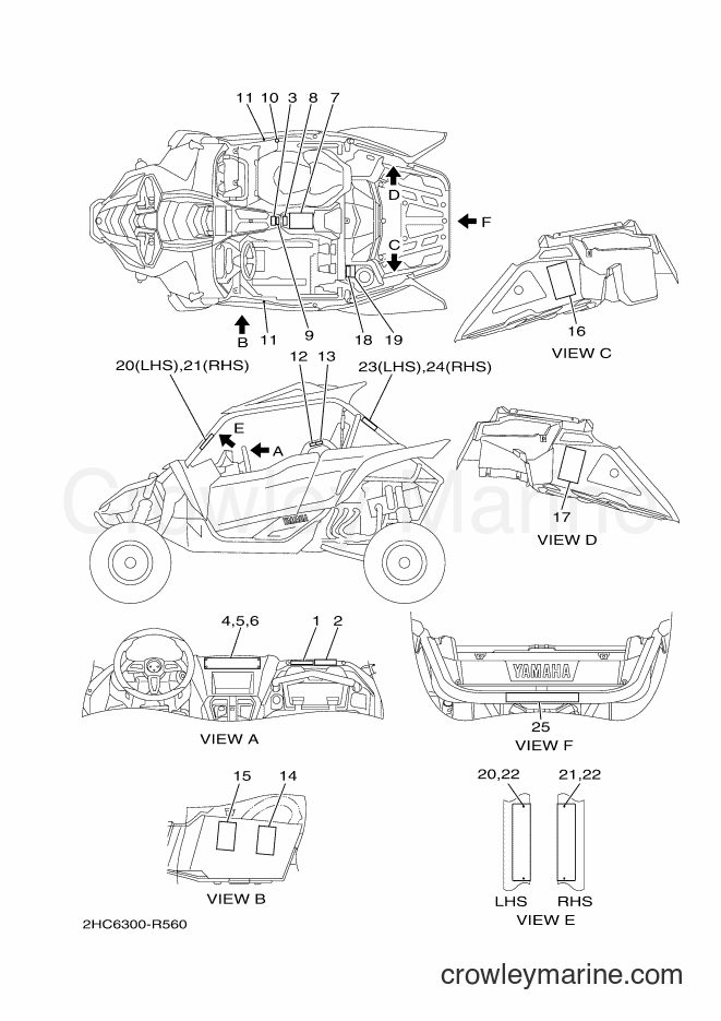 2017 ATV YXZ1000ES - YXZ1000ES (2HCF) [010] - EMBLEM & LABEL 1