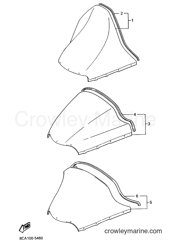 1996 Snowmobile VX500ST - VX500ST (8BN3) [020] - ALTERNATE FOR BODY RIGGING