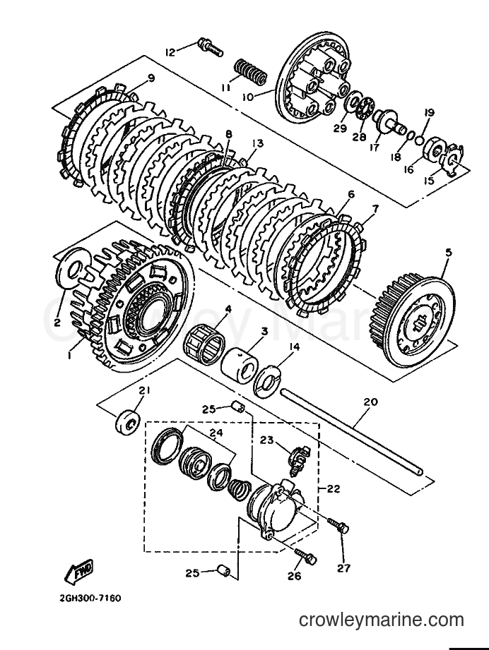 Yamaha Motors FZR1000 (2LE) [999] - CLUTCH