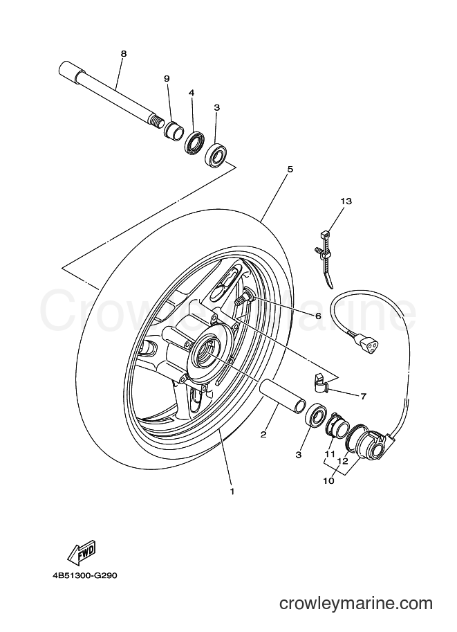 Yamaha Motors XP500 (1LD1) [010] - FRONT WHEEL