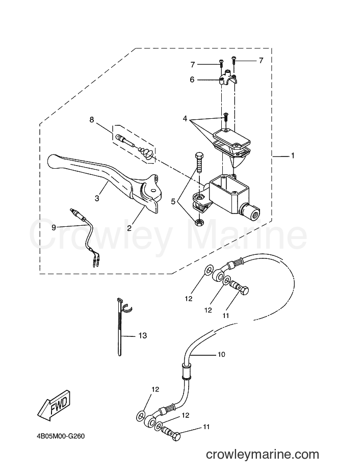 2008 Scooter YQ50L - YQ50L (4B05) [020] - FRONT MASTER CYLINDER