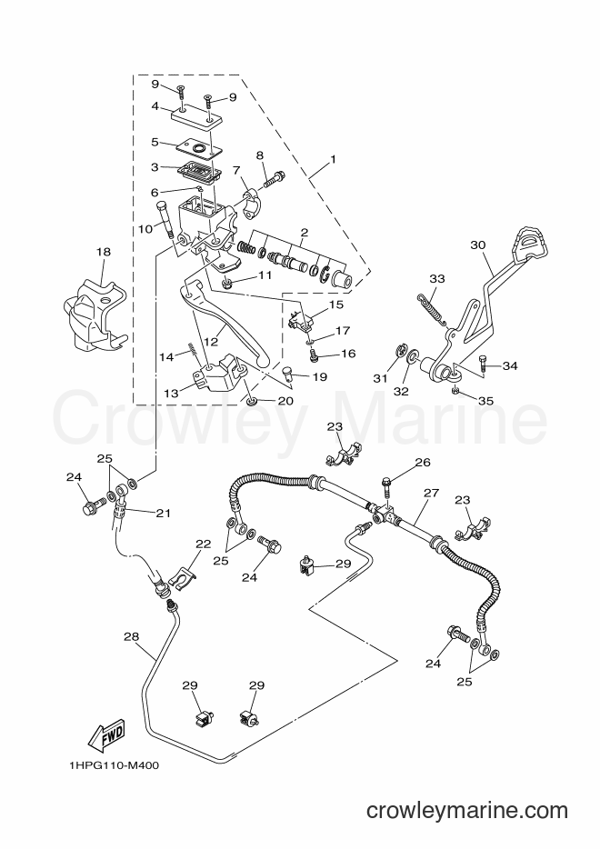 2014 ATV YFM700FWAD - YFM700FWAD (2BGC) [010] - REAR MASTER CYLINDER